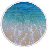Aperturee - Aperturee Poolside Relaxation Colorful Summer Round Beach Towel