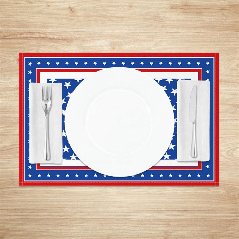 Aperturee - Stars Repeat Independence Day Set Of 4 Placemats