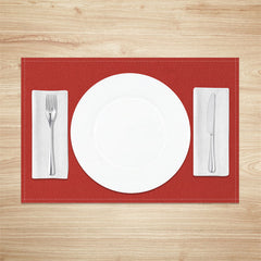 Aperturee - Red Modern Dinner Set Of 4 Placemats For Kitchen