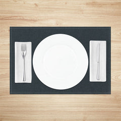 Aperturee - Solid Color Black Cloth Dining Set Of 4 Placemats