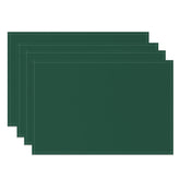 Aperturee - Dark Green Solid Color Dining Set Of 4 Placemats
