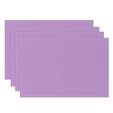 Aperturee - Elegant Purple Solid Color Dining Set Of 4 Placemats