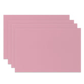 Aperturee - Pure Pink Pattern Fabric Dining Set Of 4 Placemats