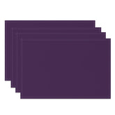 Aperturee - Dark Purple Solid Color Dining Set Of 4 Placemats