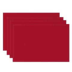 Aperturee - Red Premium Solid Color Dining Set Of 4 Placemats