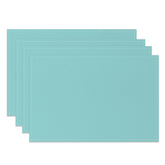 Aperturee - Tiffany Blue Premium Solid Color Set Of 4 Placemats