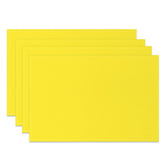 Aperturee - Bright Yellow Solid Color Fabric Set Of 4 Placemats