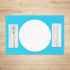 Aperturee - Sapphire Blue Premium Pure Color Set Of 4 Placemats