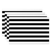 Aperturee - Black And White Stripe Dining Set Of 4 Placemats