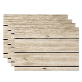 Aperturee - Vintage Light Brown Wood Grain Set Of 4 Placemats