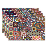 Aperturee - African Tribal Vintage Dining Set Of 4 Placemats