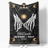 Aperturee - Skeleton Till Death Halloween Custom Name Blanket
