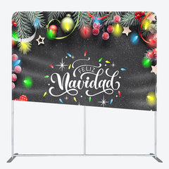 Aperturee - Aperturee Xmas Leaf Feliz Navidad Festive Pillow Case Backdrop