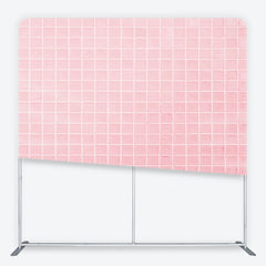 Aperturee Soft Pastel Pink Tile Pattern Square Double-Sided Backdrop, Modern Minimalist Design for Photography