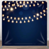 Aperturee - Aperturee Dark Blue With Lights Bokeh Party Backdrop Cover