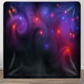 Aperturee - Aperturee Horrible Owl Eyes Black Bats Halloween Backdrop Cover