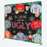 Aperturee - Aperturee Eat Drink Be Ugly Christmas Sweather Party Backdrop