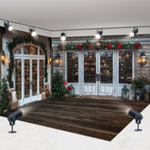 Aperturee - Aperturee Retro White Christmas Vibe Store Room Set Backdrop