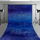 Aperturee - Aperturee Retro Blue Abstract Mottled 80s Boy Sweep Backdrop