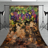 Aperturee - Aperturee Abstract Painted Grapes Brown Fine Art Sweep Backdrop