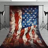 Aperturee - Aperturee Red Spot American Flag Independence Day Sweep Backdrop