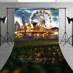 Aperturee - Aperturee Bokeh Carnival Light Amusement Park Sweep Backdrop