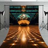 Aperturee - Aperturee Green Gold Crystal Balls Dance Hall Sweep Backdrop