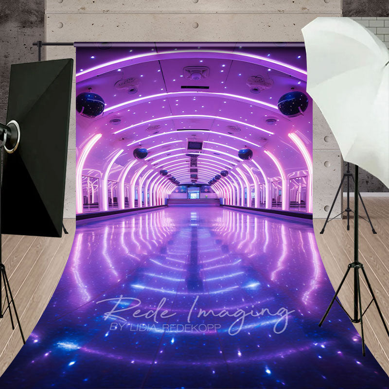 Aperturee - Aperturee Dynamic Purple Lighted Dance Hall Sweep Backdrop