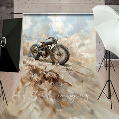 Aperturee - Aperturee Abstract Painted Dirt Bike Sports Sweep Backdrop
