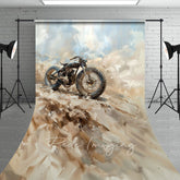 Aperturee - Aperturee Abstract Painted Dirt Bike Sports Sweep Backdrop
