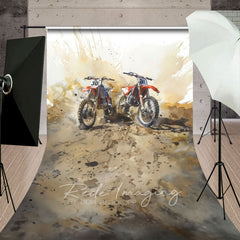 Aperturee - Aperturee Abstract Dirt Sand Motorcycle Sports Sweep Backdrop