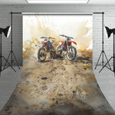 Aperturee - Aperturee Abstract Dirt Sand Motorcycle Sports Sweep Backdrop