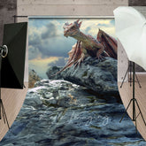 Aperturee - Aperturee Cloud Rocks Welsh Dragon Natural Scene Sweep Backdrop