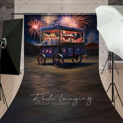 Aperturee - Aperturee Sparkle Trolley Shelf Independence Day Sweep Backdrop