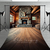 Aperturee - Aperturee Fathers Day Rustic Cabin Bull Skull Sweep Backdrop