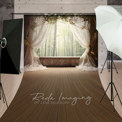 Aperturee - Aperturee Soft Curtain Window Bamboo Forest Scene Sweep Backdrop