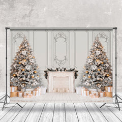 Aperturee - Aperturee Cozy Holiday Ambiance Christmas Trees Gift Backdrop