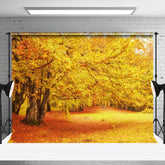 Aperturee - Golden Leaves Covering The Ground Backdrop Photo Booth