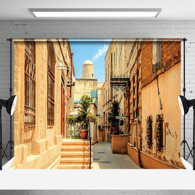 Aperturee - Rural Ancient Town Street Photography Backdrop