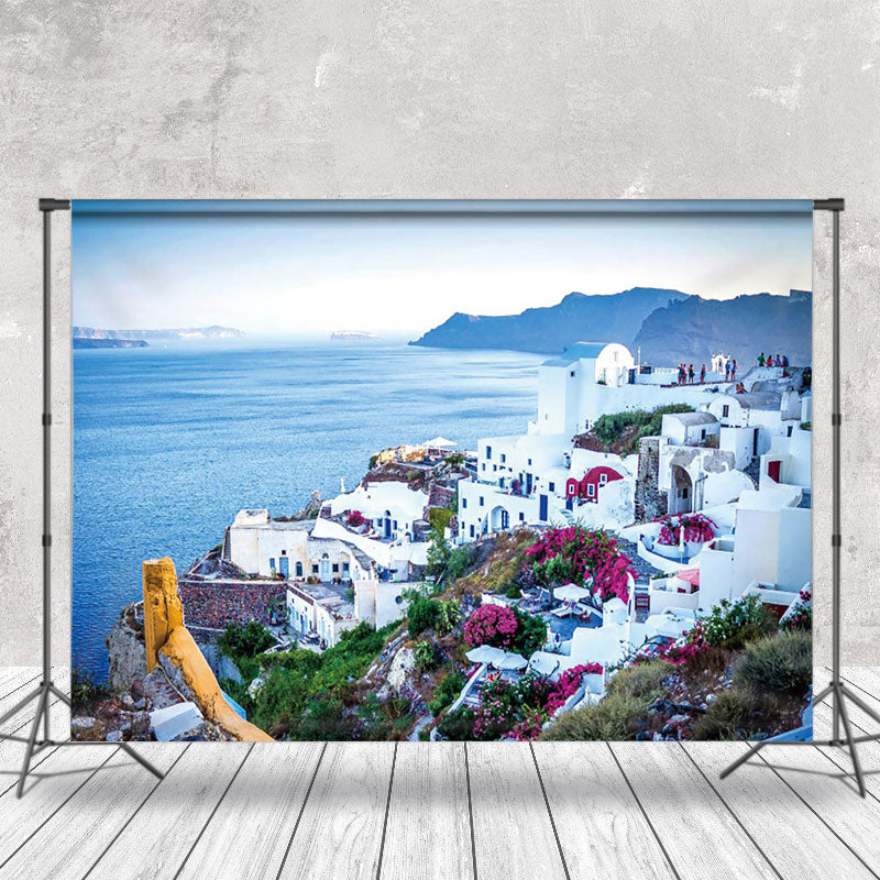 Aperturee - European Architecture Seaside Resort Photo Backdrop