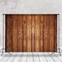 Aperturee - Retro Brown Wood Texture Backdrop for Photography