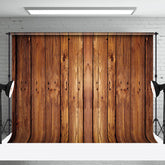 Aperturee - Retro Brown Wood Texture Backdrop for Photography