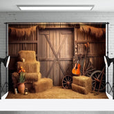 Aperturee - Haystack Guitar Wood Door Vintage Photo Backdrop