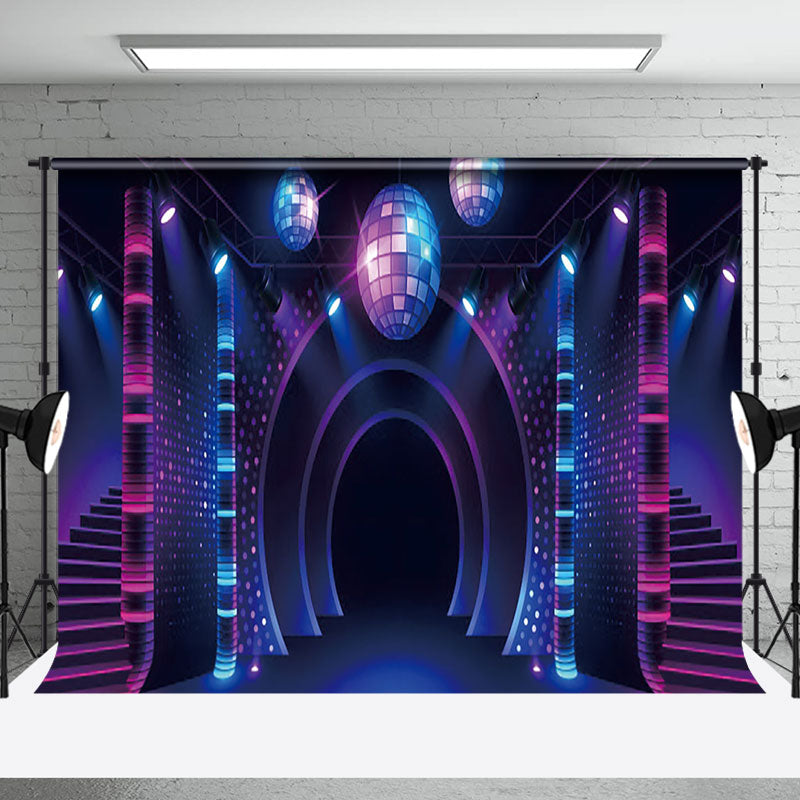 Aperturee - Disco Shiny Light Ball Dancing Party Photo Backdrop