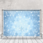 Aperturee - Aperturee Ice Snowflakes Bokeh Winter Photography Backdrop