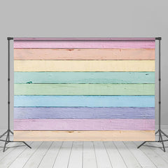 Aperturee - Aperturee Colorful Painted Wood Grain Photography Backdrop
