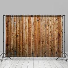 Aperturee - Aperturee Natural Retro Brown Wood Grain Photography Backdrop