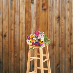 Aperturee - Aperturee Natural Retro Brown Wood Grain Photography Backdrop