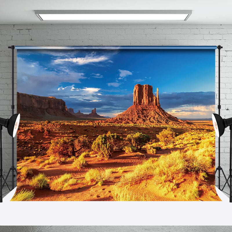 Aperturee - Aperturee Overgrown Desert Blue Sky Natural Scene Backdrop