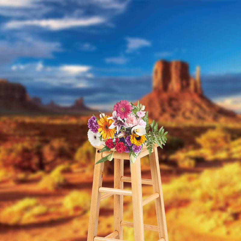 Aperturee - Aperturee Overgrown Desert Blue Sky Natural Scene Backdrop